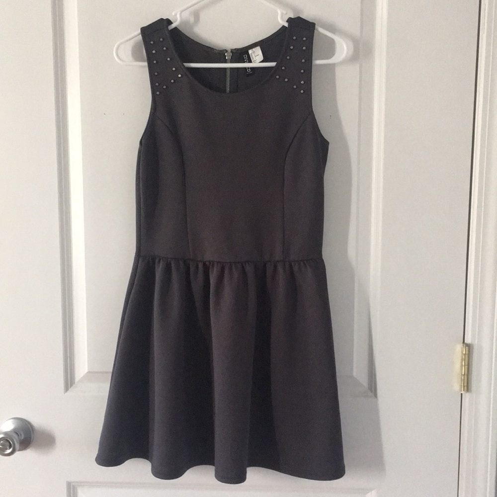 Grey studded dress--H&M